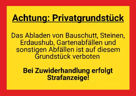 Warnschild Zutritt verbotenWarnung - Zutritt verboten Bei Zuwiderhandlung erfolgt Strafanzeige! Bild