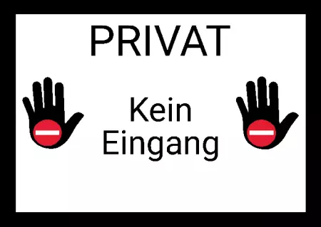 Warnschild Zutritt verbotenWarnung - Zutritt verboten Kein Eingang Bild