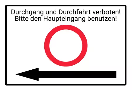 Warnschild Zutritt verbotenWarnung - Zutritt verboten Durchgang und Durchfahrt verboten! Bild