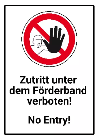 Warnschild Zutritt verbotenWarnung - Zutritt verboten No Entry! Bild