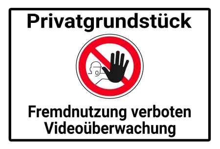 Warnschild Zutritt verbotenWarnung - Zutritt verboten Privatgrundstück Bild