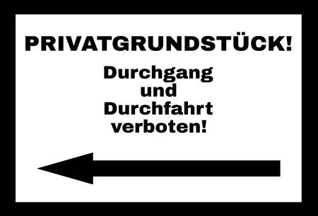 Warnschild Zutritt verbotenWarnung - Zutritt verboten Privatgrundstück Bild