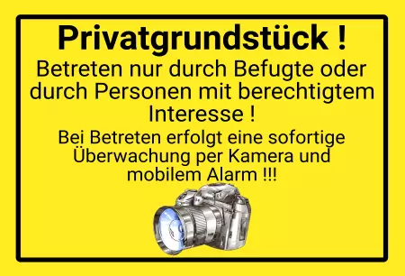 Warnschild Zutritt verbotenWarnung - Zutritt verboten Privatgrundstück! Bild