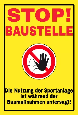 Warnschild Zutritt verbotenWarnung - Zutritt verboten Stop! Baustelle Bild